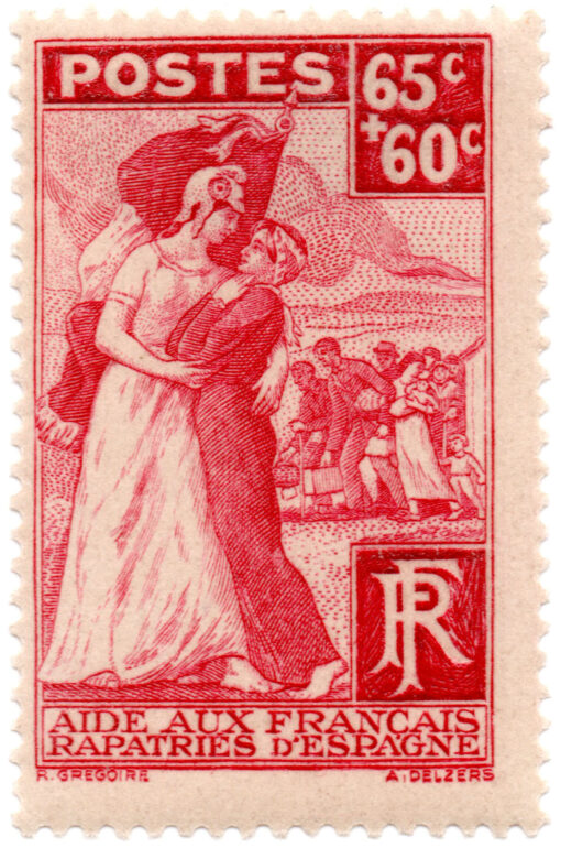 França - 1938 - Y-401 - 1938 Charity Stamps - Aide aux français repatries d'Espagne-0