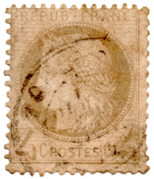 França - 1870-1871 - Y-52 - 1870 -1871 Ceres - Bordeaux-edition - Lines or Dashes on Neck -0