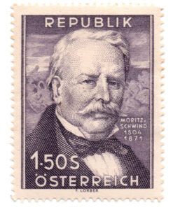 Áustria - 1953 - STW- 1020 - 1954 The 150th Anniversary of the Birth of Moritz von Schwind, 1804-71-0