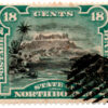 Malásia (Borneo) - 1894 - STW- 57 -1894 Local Motifs - Mint Value is for Oval Bars Cancellations - Mount Kinabalu-0
