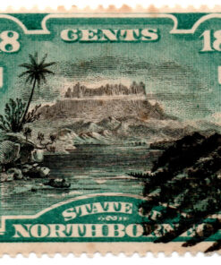 Malásia (Borneo) - 1894 - STW- 57 -1894 Local Motifs - Mint Value is for Oval Bars Cancellations - Mount Kinabalu-0