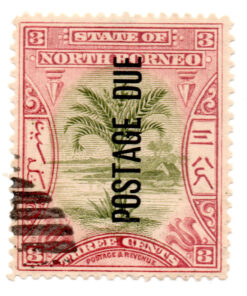 Malásia (Borneo) - 1901 - STW-72 - 1901 -1902 Local Motifs - Inscription "BRITISH PROTECTORATE" - Mint Value is for Oval Bars Cancellations - Metroxylon rumphii-0