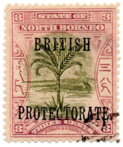 Malásia (Borneo) - 1901 - STW-100 - 1901 -1902 Local Motifs - Inscription "BRITISH PROTECTORATE" - Mint Value is for Oval Bars Cancellations - Metroxylon rumphii-0
