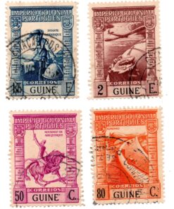 Guiné Portuguesa - 1938 - STW-239/248/234/237 - 1938 Portuguese Colonial Empire - Inscription "IMPERIO COLONIAL PORTUGUES" - Conjunto 4 selos (série incompleta)-0