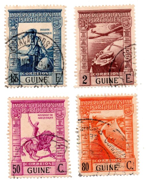 Guiné Portuguesa - 1938 - STW-239/248/234/237 - 1938 Portuguese Colonial Empire - Inscription "IMPERIO COLONIAL PORTUGUES" - Conjunto 4 selos (série incompleta)-0
