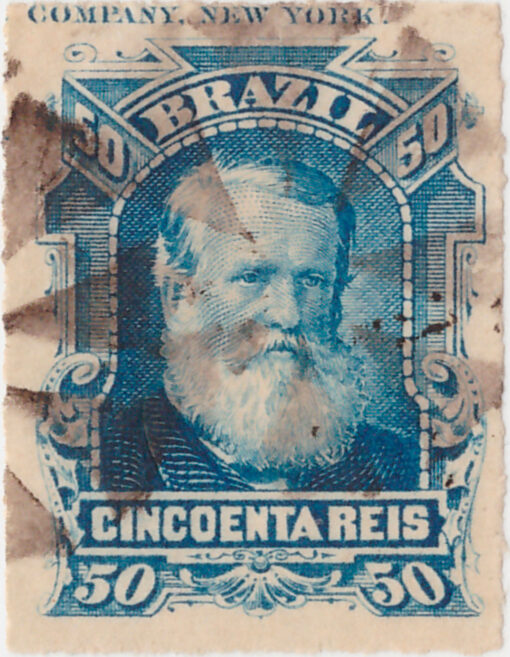 39 - DOM PEDRO II - (50 reis) - (10-08-1877) - Usado-0