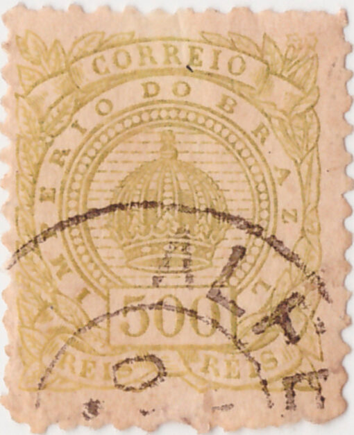 67 - Coroa Imperial - (500 reis) - (03-01-1887) - Usado-0