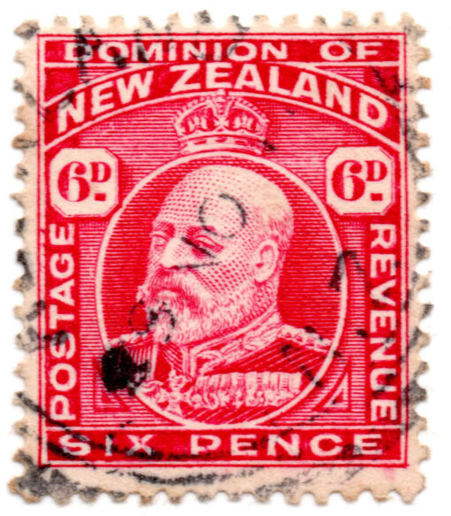 Nova Zelândia - 1909 - STW-138 - 1909 King Edward VII - Inscription "DOMINION OF NEW ZEALAND"-0