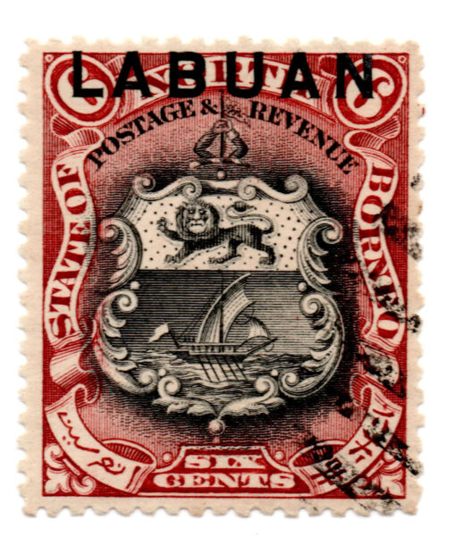 Labuan (Malásia) - 1897 - STW-74 - 1897 Not Issued North Borneo Stamps Overprinted "LABUAN" - Great Argus Pheasant-0