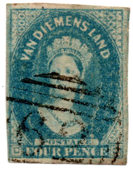 Tasmânia - 1855 - STW- 5 - 1855 Queen Victoria - Watermarked-0