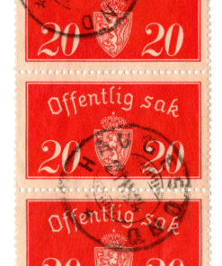 Noruega - 1934 - STW-26 - 1934 -1937 National Coat of Arms - Bookprint (Oficial) - 1 trinca-0