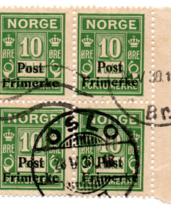 Noruega - 1929 - STW-141 - 1929 Overprinted Postage-Due Stamps (Quadra)-0