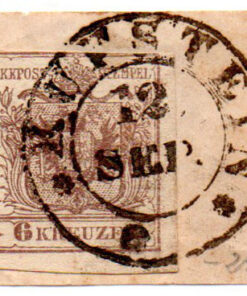 Áustria - 1850 - Y-4 1850 Coat of Arms - Hand-made Paper with Watermark K.K.H.M. in Sheet-0