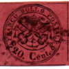 Vaticano - 1867 - Y-23 - 1867 Coat of Arms - Black Print on Colored Glazed Paper -0