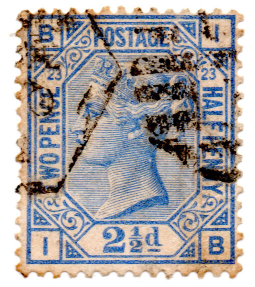 ST/G - 142 - 41 - QUEEN VICTORIA - USADO - (1873-80) - 2 1/2d - blue PI.