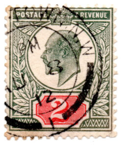 ST/G 291 - 85 - KING EDWARD VII - USADO - (1902-13) - 2d. - GREEN AND RED