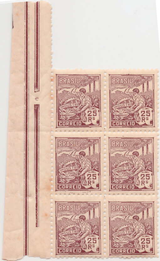 277 - Vovó - Filigrana "k" - 25 réis - Bloco 6 - 1931/34