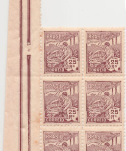 277 - Vovó - Filigrana "k" - 25 réis - Bloco 6 - 1931/34