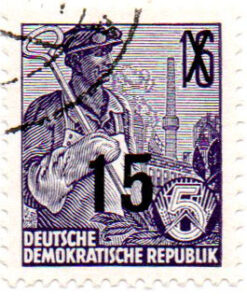 1954 Definitives - Five-Year Plan Typography Printing Stamps Surcharged - Glossy Letterpress Overprint