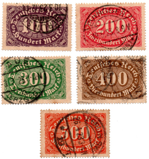 1922 new Values (Cj 5 selos)