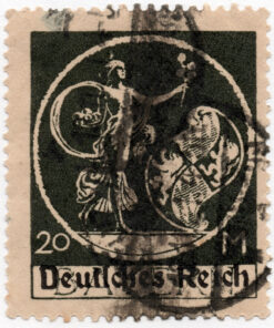 1920 - Selos do Bayern com impressão sobreposta "Deutsches Reich"