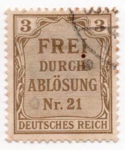 1903 - "Frei Durch Ablösung Nr 31"