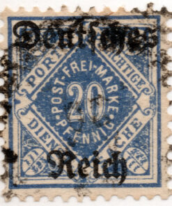 1920 - Selos de serviço governamental de 1920 de Württemberg com impressão sobreposta "Deutsches Reich"