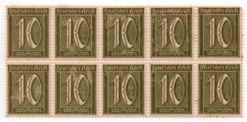 1921 - Selo estampa nº 10 (conjunto com 10 selos)