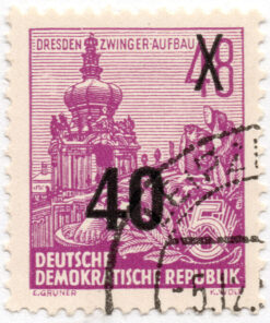 1954 - Dresden Zwinger - Aufbau - overprinted 40