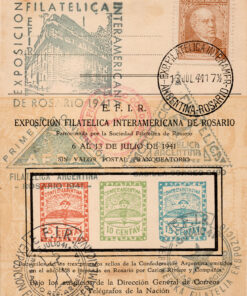 Folhinha comemorativa da Exposición Filatelica Interamericana de Rosário - 1941