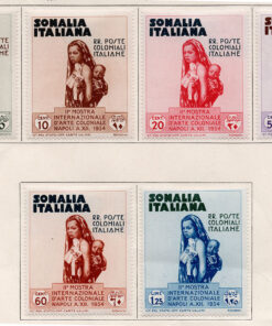 1934 - Somália Italiana - Série incompleta com 6 selos - Mulher com bebê às costas