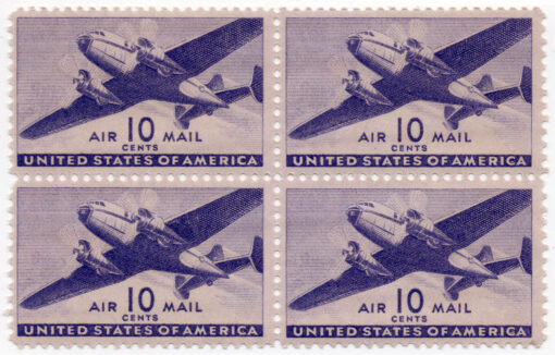 1941 - Correio aéreo - Avião bimotor (Quadra)