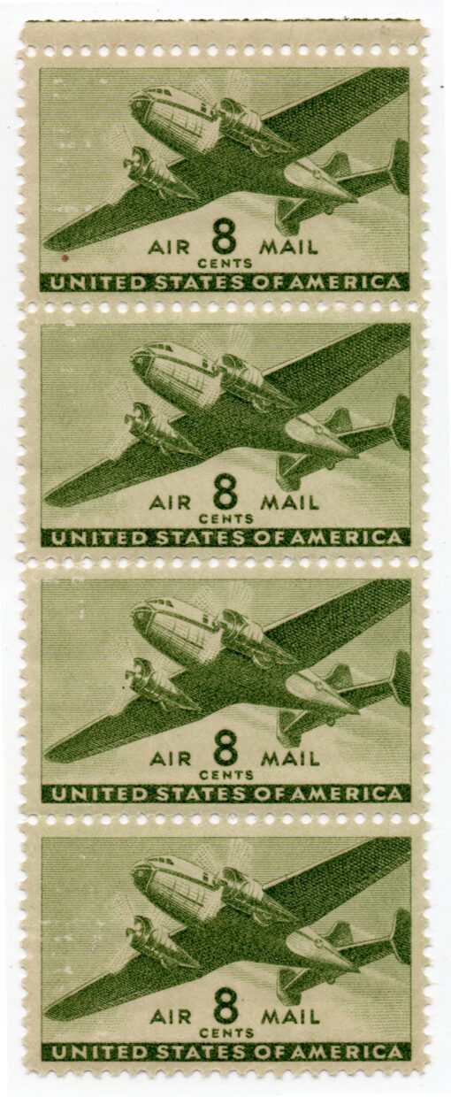 1941 - Correio aéreo - Avião bimotor (Conjunto com 4)