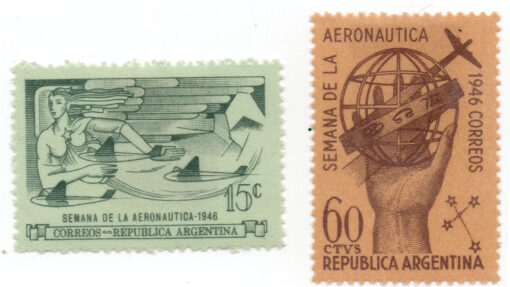 1946 - Exposição de Aviação, Buenos Aires (2 selos)