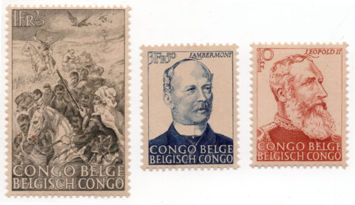 1947 - 50º Aniversário da Libertação dos Escravos (série 3 selos)