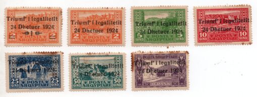 1925 Paisagens - Edição de 1922 com sobreimpressão - Série completa com 7 selos