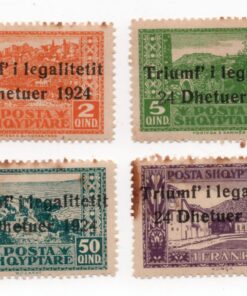 1925 Paisagens - Edição de 1922 com sobreimpressão - Série completa com 7 selos