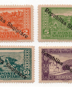 1925 - Selos Nº STW 113-119 com impressão sobreposta diferente - Série completa com 8 selos
