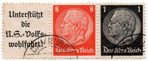 1933 Paul von Hindenburg - Novos Valores (2 selos)