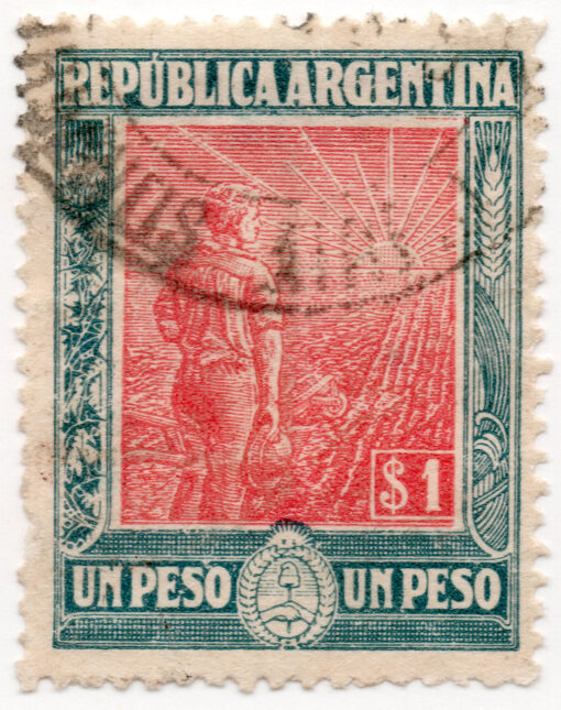 1912 - Agricultor e Sol Nascente - Emoldurado