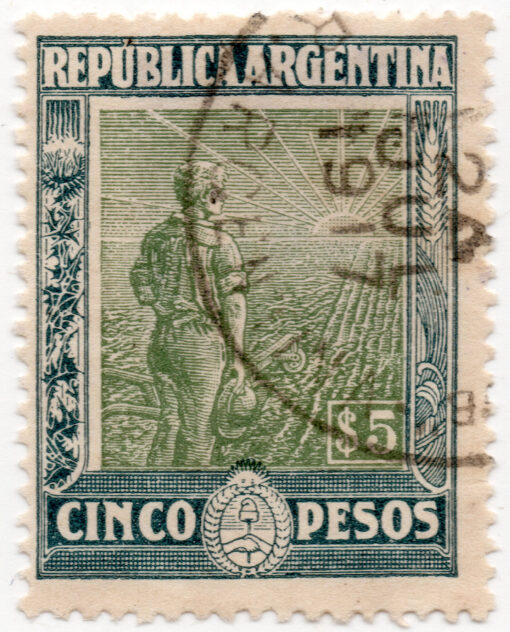 1912 - Agricultor e Sol Nascente - Emoldurado
