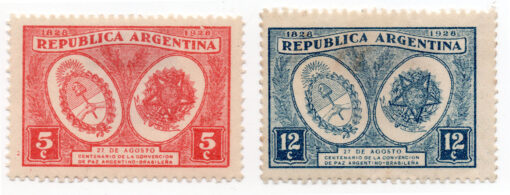 1928 - 100º Aniversário da Paz Argentino-Brasileira (Conjunto 2 selos)