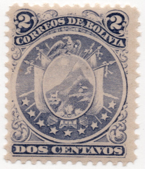 1890 - Brasão - Nove estrelas abaixo do brasão, perfuradas