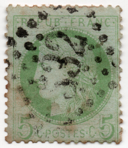 1871 -1873 Ceres - Linhas ou Traços no Pescoço. Papel colorido. No.50-52: Números de valores finos