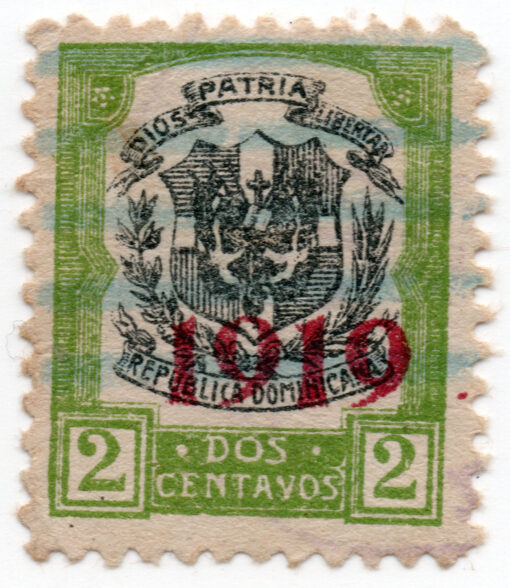 1919 - Brasão de armas com impressão sobreposta de 1919