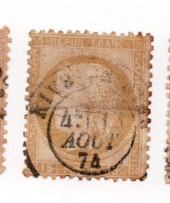 1871 -1873 Ceres - Linhas ou Traços no Pescoço. Papel colorido. No.50-52: Números de valores finos (3 selos)