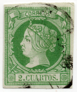 1860 - Rainha Isabella II - Papel Colorido