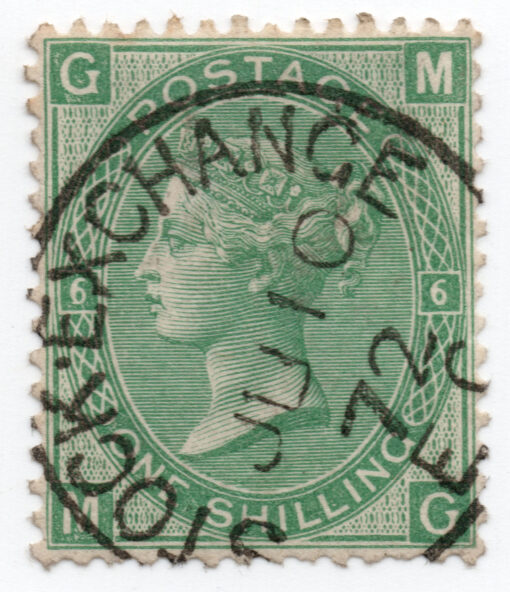 1865 - Rainha Victória - letras brancas de controle nos cantos