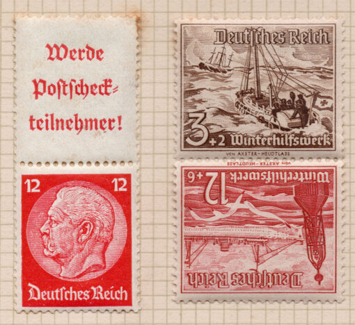 1934/1937 Conjunto 3 selos Alemanha