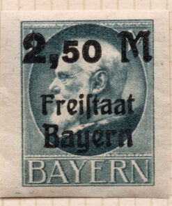 1919 - Rei Ludwig III - Selo STW  106 em nova cor e com sobretaxa